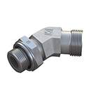 Stauff 6010014410. Adjustable Male Stud Elbow 45° With Lock Nut Type / Size: 22L O-Ring and Retaining Ring Only Fitting Body Steel, Zinc/Nickel-Plated