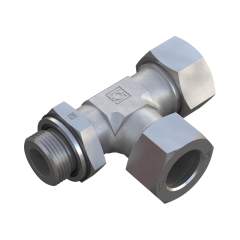 Stauff 6010008311. Einstellbare L-Einschraub- Verschraubung mit Kontermutter Größe: 06L Gewinde: M10x1 mit O-Ring mit Schneidring und Mutter