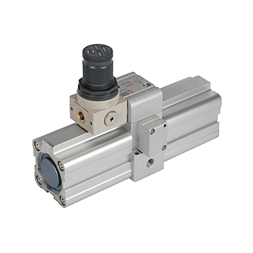 Riegler 101531. Doppelkolben-Druckverstärker (Booster) m. Regler,G1/8, Kolben-Ø40