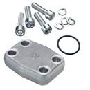 Stauff 1710000149. Verschlussflansch 6000 PSI Größe: 1/2" Inkl. metr. Schrauben 10.9 Federringe & O-Ring (NBR) Stahl blank, geölt