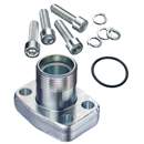 Stauff 1710000766. One-Piece Flange 6000 PSI External Thread Straight Cutting Ring Connection 24° c/w metric Bolts 10.9 Spring Rings & O-Ring(NBR) Size:1-1/4", Carbon Steel C6F