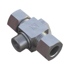 Stauff 6010002289. T-Schwenkverschraubung Baugröße:35L M42x2 Dichtkantenring (außen) mit Schneidring und Mutter Stahl, Zink/Nickel-beschichtet