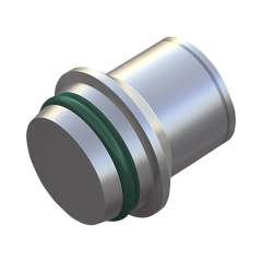 Stauff 6020000629. Verschlussstopfen mit 24°-Dichtkegel / O-Ring Baugröße:14S nur Verschlussstopfen Stahl, Zink/Nickel-beschichtet