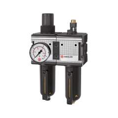 Riegler 133125. Wartungseinheit 2-tlg. »multifix« mit Metallbehälter, BG 4, G 3/4