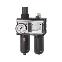 Riegler 133123. Wartungseinheit 2-tlg. »multifix«, PC-Beh., Schutzkorb, BG4, G3/4