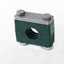 Stauff 1110024511. Clamp Assemblies Heavy Series Size 5S Ø38mm Polypropylene W16 Cover Plate, Hex Head Bolt Mounting Rail Nut