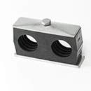 Stauff 1110015926. Clamp Assembly Twin Series Size 3D Ø19mm Polypamide W5 Weld Plate Cover Plate, Hex Head Bolt Profiled, With Initial Tension