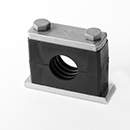 Stauff 1110033451. Clamp Assembly Heavy Series Size 3S Ø15mm Polyamide W3 Cover Plate, Hex. Head Bolt Weld Plate Profiled, with Initial Tension