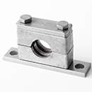 Stauff 1110020532. Komplettschelle Schwere Baureihe Gr. 10S Ø219mm Aluminium W1 Deckpl., AS-Schraube Anschweißpl., Dübelbefestigung