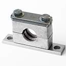 Stauff 1110020288. Komplettschelle Schwere Baureihe Gr. 3S Ø16mm Aluminium W23 Deckpl., AS-Schraube, SI-Blech Anschweißpl., Dübelbefestigung