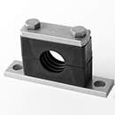 Stauff 1110007064. Clamp Assemblies Heavy Series Size 7S Ø88,9mm Polyamide W12 Cover Plate, Hex Head Bolt Elongated Weld Plate