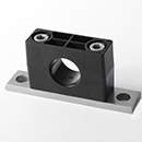 Stauff 1110009030. Clamp Assemblies Heavy Series Size 4S Ø28mm Polyamide W3 Socket Cap Screw Elongated Weld Plate