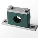 Stauff 1110024578. Clamp Assemblies Heavy Series Size 4S Ø20mm Polypropylene W10 Cover Plate, Hex Head Bolt Elongated Weld Plate