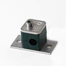 Stauff 1110005038. Komplettschelle Standard-Baureihe Gr. 1 Ø6mm Polypropylen W10 Deckpl., IS-Schraube Anschweißpl., lang