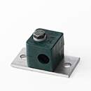 Stauff 1110004999. Clamp Assemblies Standard Series Size 1 Ø6mm Polypropylene W10 Insert, Hex Head Bolt Elongated Weld Plate