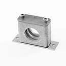 Stauff 1110001431. Komplettschelle Standard-Baureihe Gr. 3 Ø21,3mm Aluminium W10 gerippt, mit Vorspannung Anschweißpl., lang Deckpl., IS-Schraube