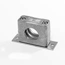 Stauff 1110001310. Komplettschelle Standard-Baureihe Gr. 5 Ø35mm Aluminium W10 gerippt, mit Vorspannung Anschweißpl., lang IS-Schraube