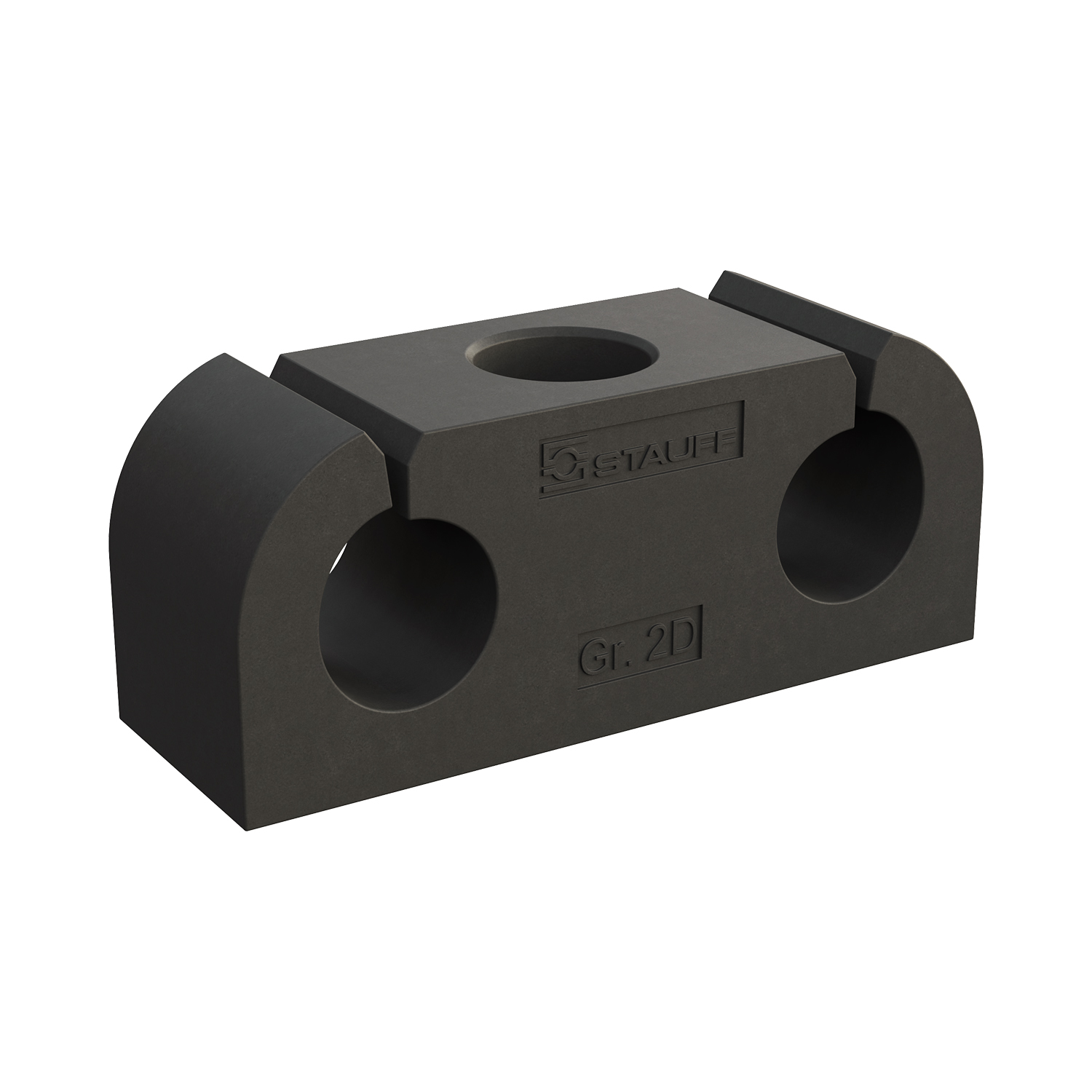 Stauff 6100196601. Clamp Body Size 2D Ø10mm Light Series Thermoplastic Elastomer