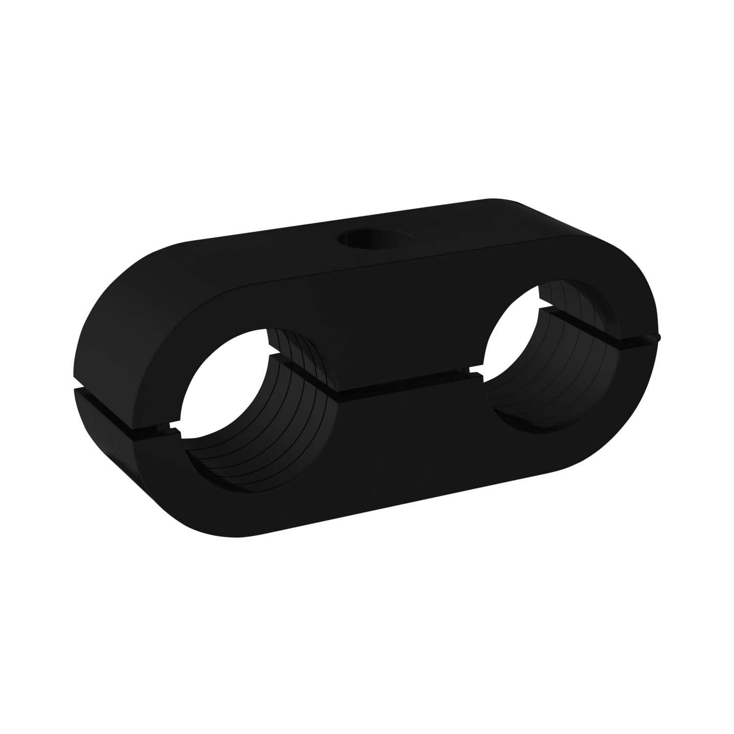 Stauff 1130017295. Clamp Body Size 3 Ø10mm Light Series, Twin Design Polyamide Profiled, with Initial Tension