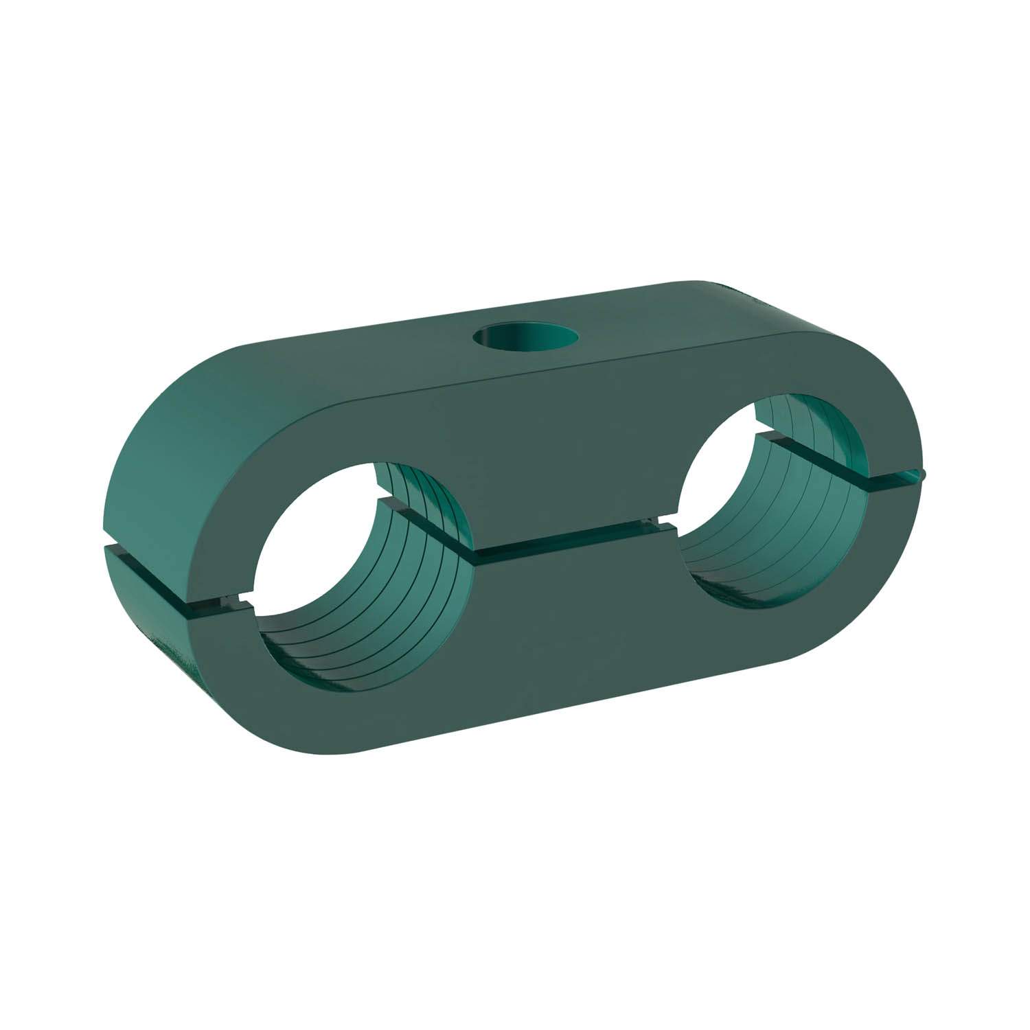 Stauff 1130017220. Clamp Body Size 1 Ø6,4mm Light Series, Twin Design Polypropylene Profiled, with Initial Tension DIN 3015