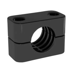 Stauff 1130005075. Schellenkörper Gr. 1a Ø6mm Standard-Baureihe Polypropylen (Schwarz) gerippt, mit Vorspannung DIN 3015