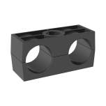 Stauff 1130006044. Clamp Body Size 5D Ø38mm Twin Series Polypropylene Smooth, without Init Tension DIN 3015