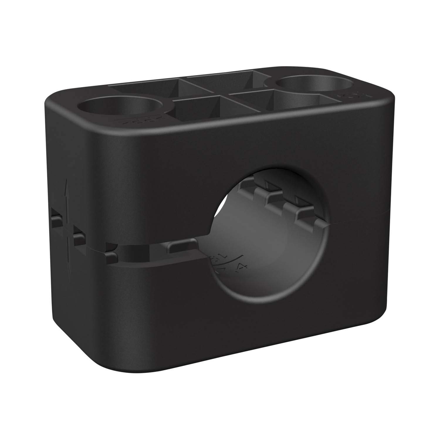 Stauff 1130026932. Schellenkörper Gr. 3 Ø22,2mm Standard-Baureihe Polypropylen (Schwarz) glatt, ohne Vorspannung DIN 3015