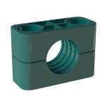 Stauff 1130016300. Clamp Body Size 10S Ø188mm Heavy Series Polypropylene Profiled, with Initial Tension DIN 3015