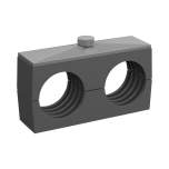 Stauff 1110013146. Clamp Assembly Twin Series Size 5D Ø32mm Polyamide W3 Cover Plate, Hex Head Bolt Profiled, with Initial Tension