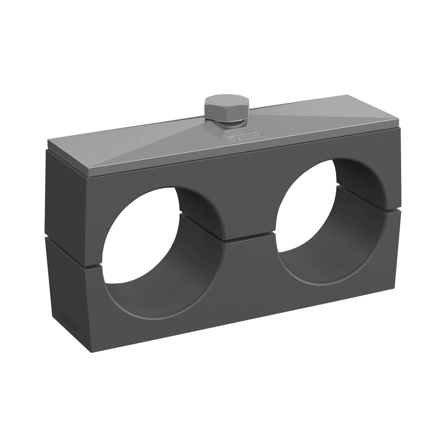 Stauff 1110005377. Clamp Assembly Twin Series Size 1D Ø8mm Polyamide W3 Cover Plate, Hex Head Bolt Smooth,without Initial Tension Smooth,without Initial Tension