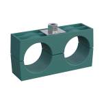 Stauff 1110008432. Komplettschelle Doppel-Baureihe Gr. 2D Ø13,5mm Polypropylen W3 SI-Blech, AF-Schraube glatt, ohne Vorspannung