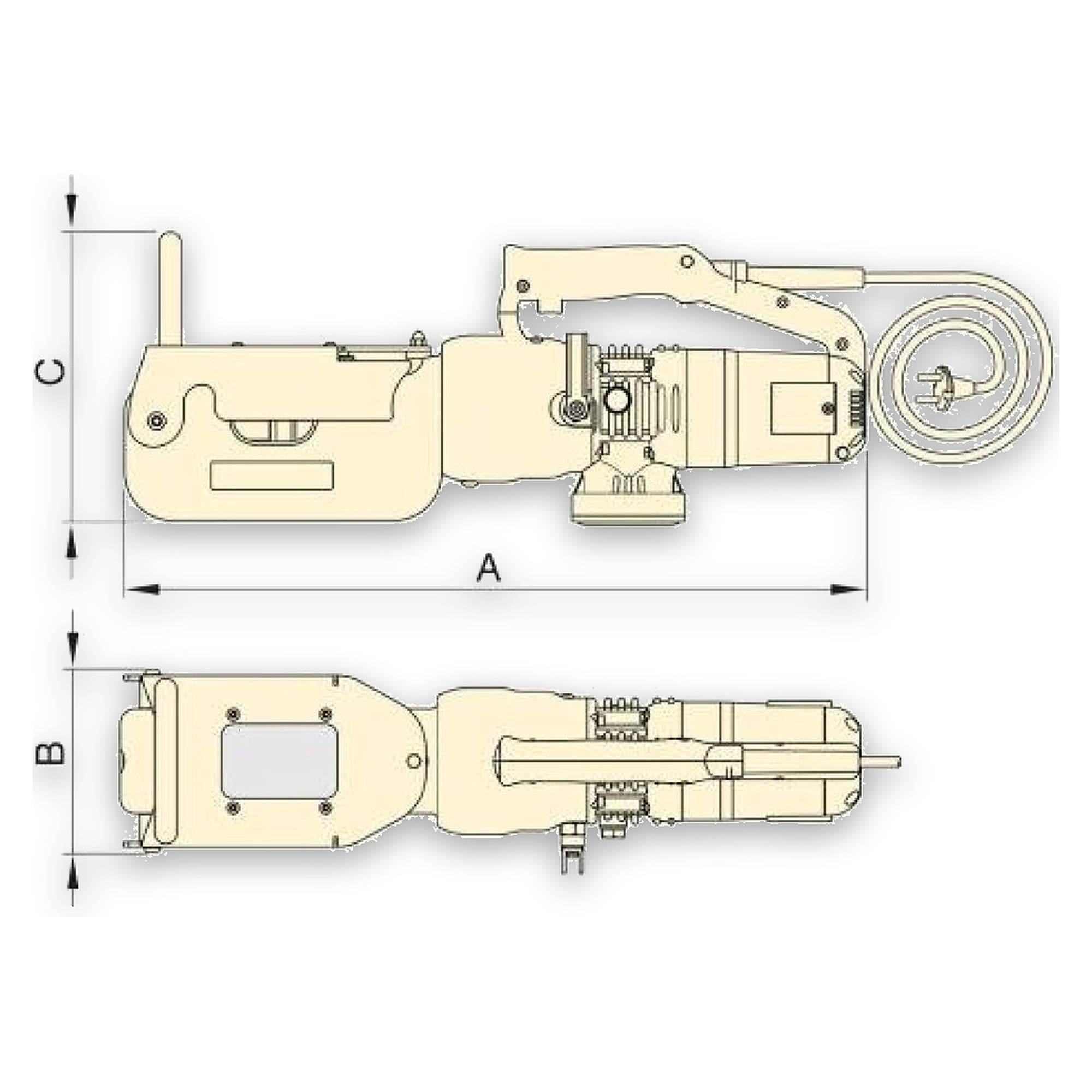 Elektrischer Kettenschneider, 312 kN, max. Ø 25 mm, 230 V - Enerpac ECCE26E