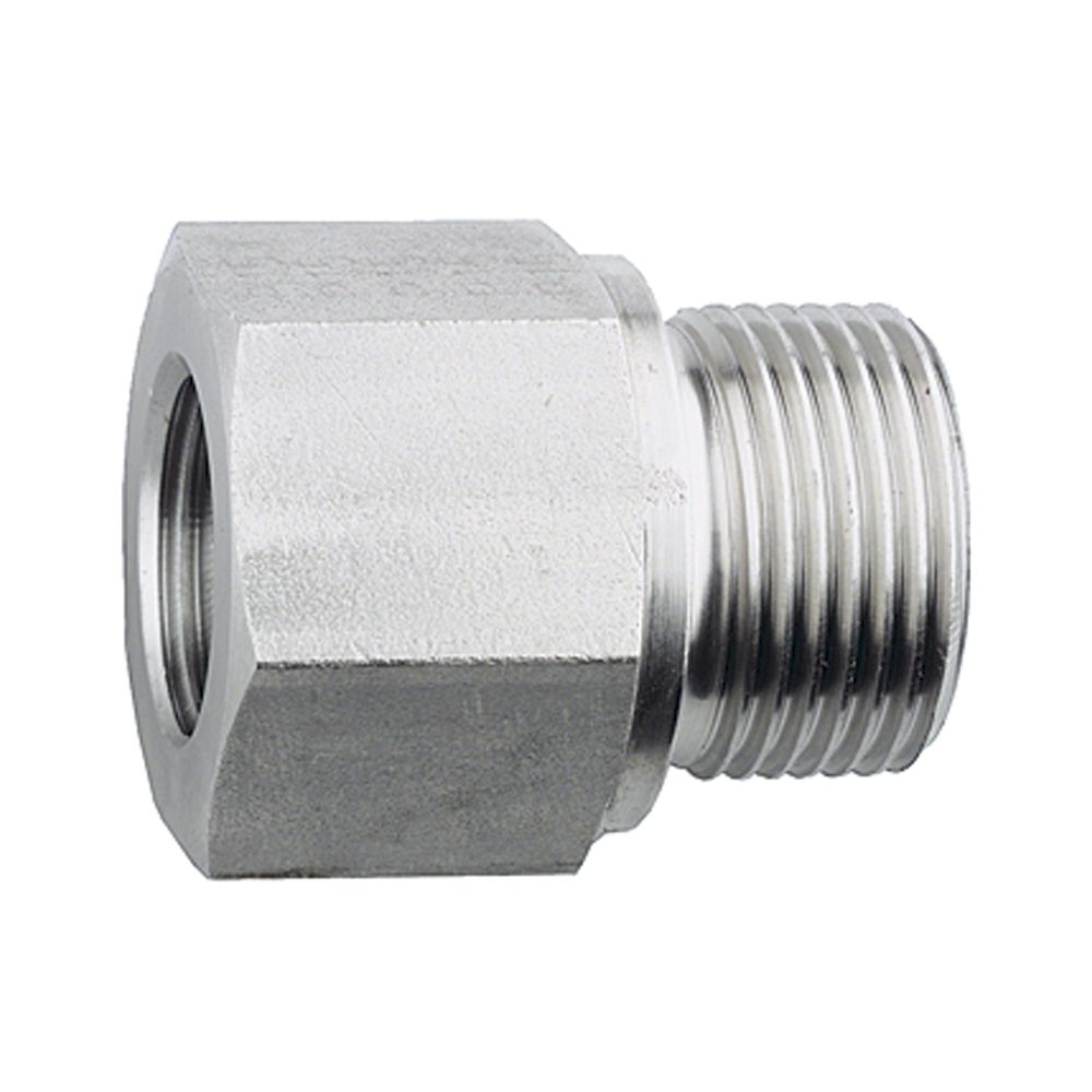 Riegler 112490.Long reducer, G 1/4 o., G 1/8 i., Stainless steel 1.4571