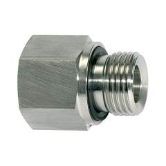 Riegler 112303.Long reducer, G 3/8 o., G 1/4 i., Stainless steel 1.4571