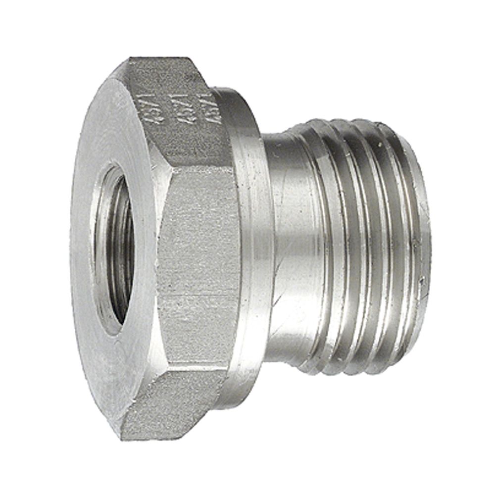 Riegler 112495.Short reducer, G 1/2 o., G 1/4 i., Stainless steel 1.4571