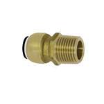 Riegler 117029.Screw-in connector, Brass, BSPT 1/2, for pipe exterior ø 15 mm