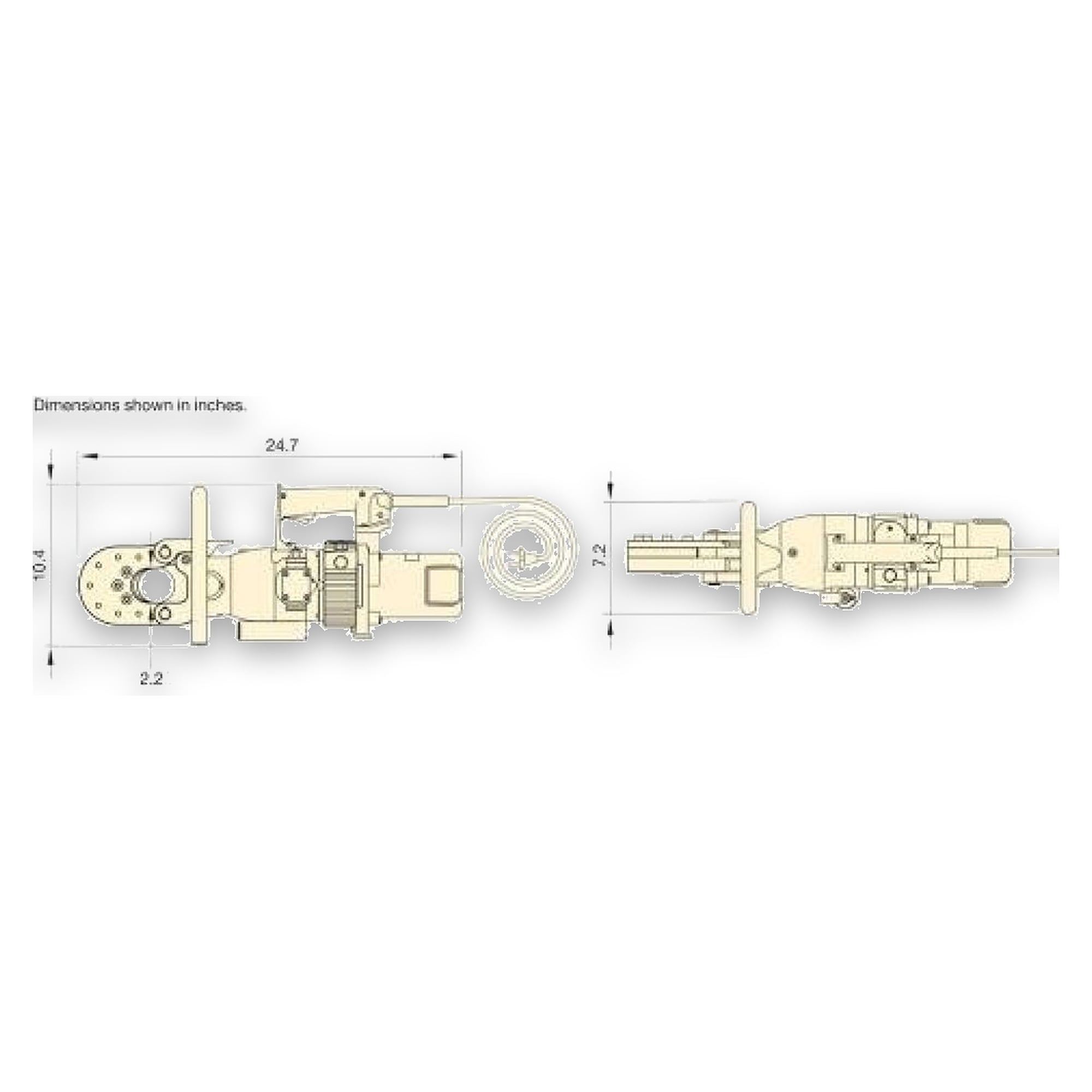 Electric Wire and Cable Cutter, 380 kN, Material Diameter 55 mm, 230 V - Enerpac EWCE55E