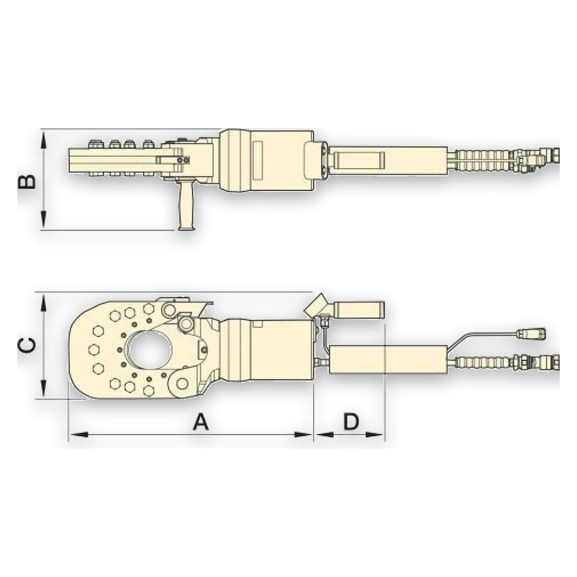 Hydraulic Wire and Cable Cutter, 550 kN, Material Diameter 90 mm - Enerpac EWCH90