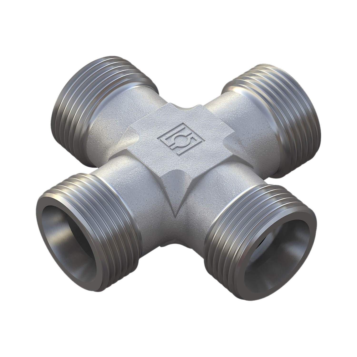 Stauff 6030002444. Equal Cross Size / Type: 18L Fitting Body only Steel, Zinc/Nickel-Plated