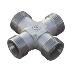Stauff 6030002438. Equal Cross Size / Type: 08LL Fitting Body only Steel, Zinc/Nickel-Plated