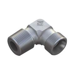 Stauff 6030003335. Male Stud Elbow Size / Type: 15L M18x1,5 Taper only Fitting Body Steel, Zinc/Nickel-Plated