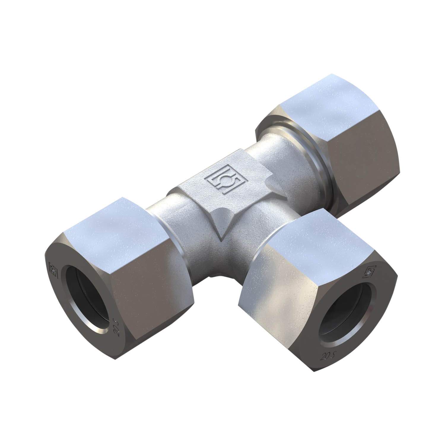 Stauff 6010000982. Equal Tee Size / Type: 25S with Cutting Ring & Union Nut Steel, Zinc/Nickel-Plated