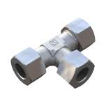 Stauff 6010000980. Equal Tee Size / Type: 16S with Cutting Ring & Union Nut Steel, Zinc/Nickel-Plated