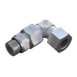 Stauff 6010006699. Adjustable Elbow (90°) with 24° Taper/O-Ring, Size: 30S with Cutting Ring, Union Nut Straight Male Stud Fitting 1 1/4 BSP, Profile Sealing Steel, Zinc/Nickel-Plated