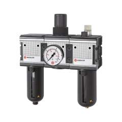 Riegler 133127. Wartungseinheit 3-tlg. »multifix«, PC-Beh., Schutzkorb, BG4, G3/4