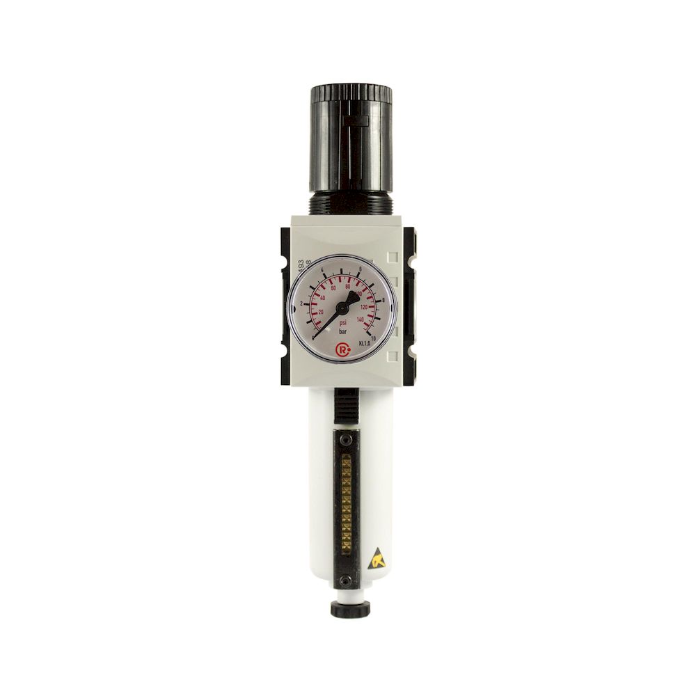 Riegler 139485.Filter regulator »FUTURA«, Metal, Size 2, G 3/8, 0.1-2 bar, Semi