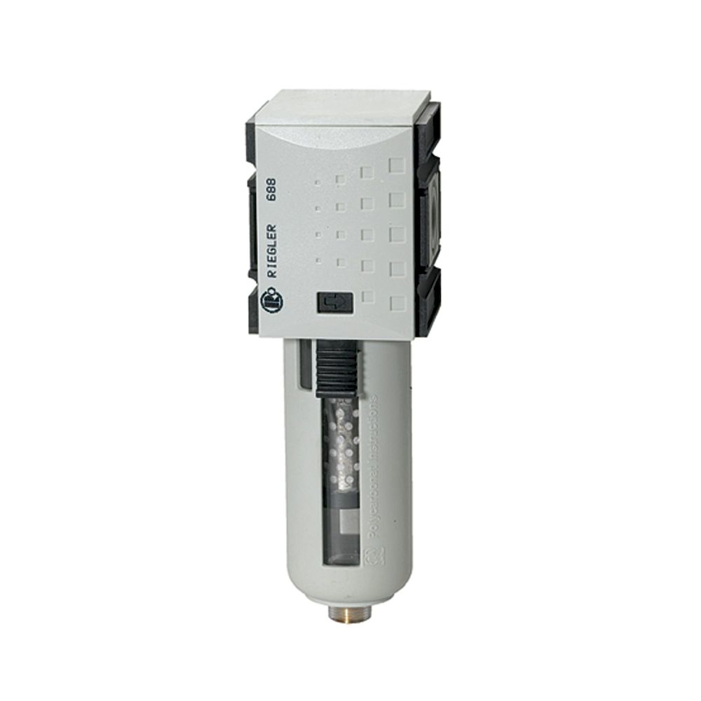 Riegler 100191. Aktivkohlefilter FUTURA, PC-Behälter u. Schutzkorb, BG 1, G 1/4