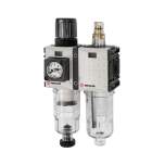 Riegler 142466.Service unit 2-part »FUTURA-mini« PC container, G 1/4, 0.1-4 bar