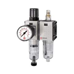 Riegler 142459. WE 2-tlg. »FUTURA-mini«, PC-Beh., Standardmano, G 1/4, 0,5-10, HA