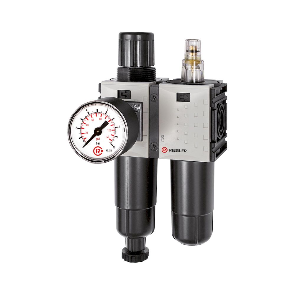 Riegler 142475.Service unit 2-part »FUTURA-mini« Metal container, G 1/4, 0.1-4